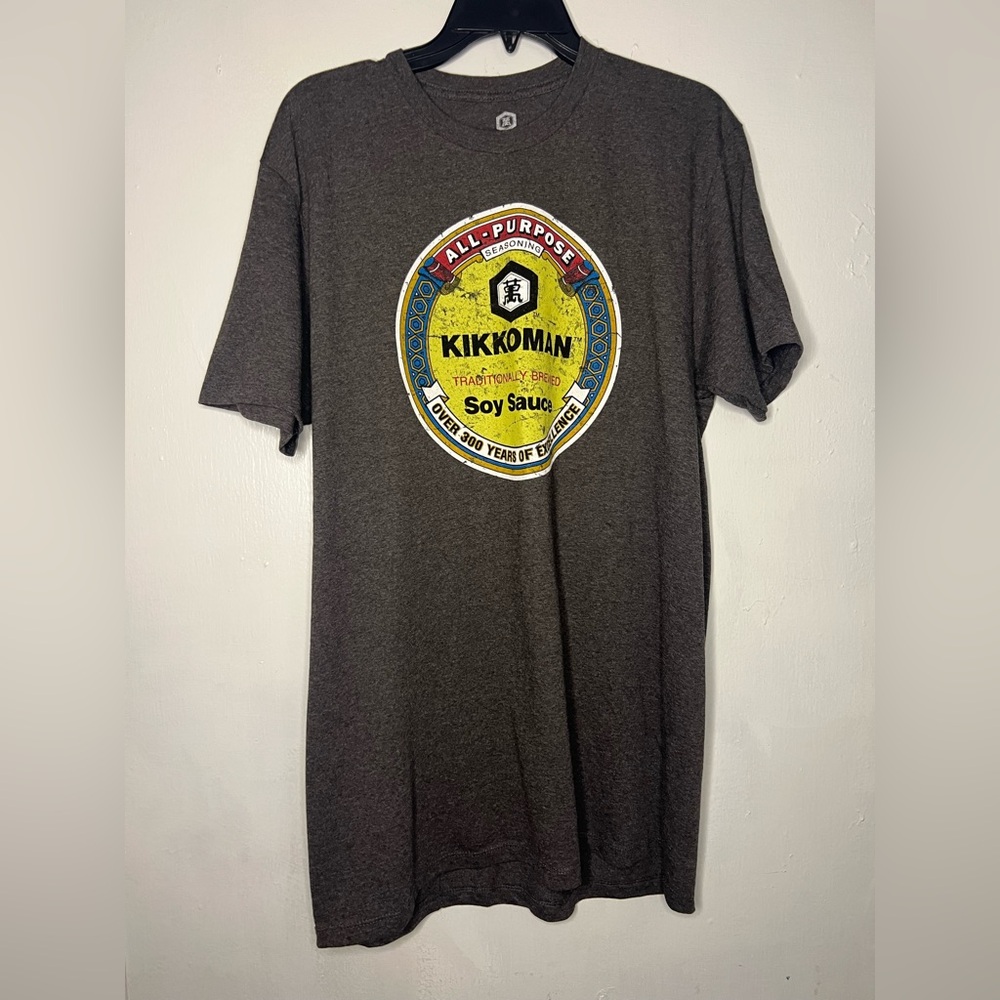 Distressed Grey Kikkoman Soy Sauce Tee Shirt